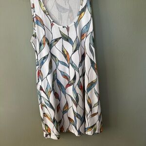 Leaf Pattern Sleeveless dress